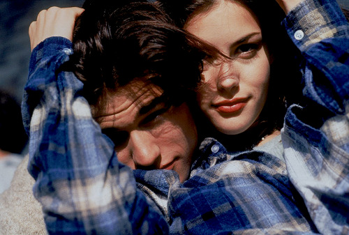 cinecat:  Liv Tyler and Johnny Whitworth behind the scenes of Empire Records (1995)