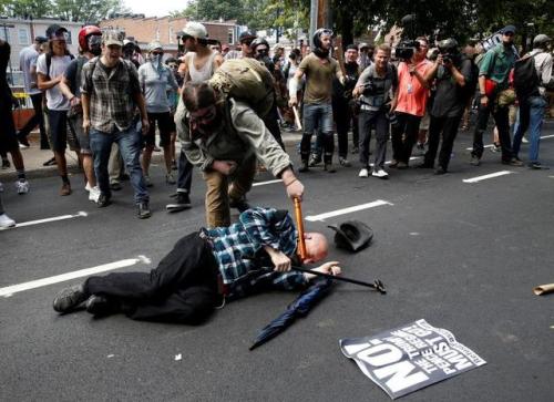  Violent clashes erupt at ‘Unite the Right’ rally in Charlottesville, Virginia, USA. One person was 