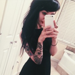 illuminaudo:I feel nice with my new tattoo and extensions. instagram: @hanoverboard