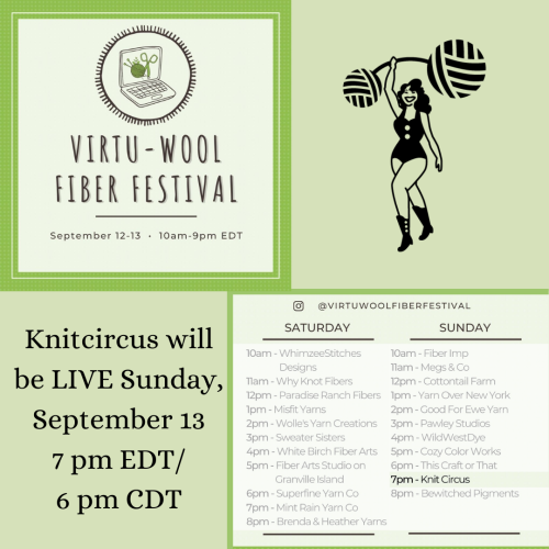 We are thrilled to be participating in the September Virtu-Wool Fiber Festival on Sunday, September 