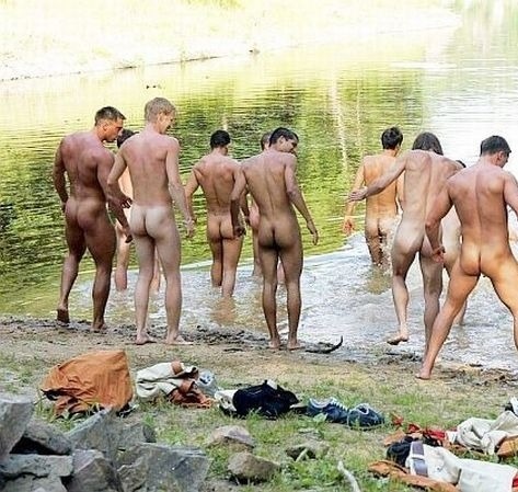nakedbaptism:Eight new members getting baptized….