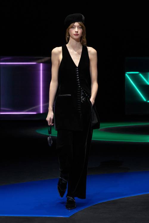 Sofia Romay, May Bell in Emporio Armani Fall 2021