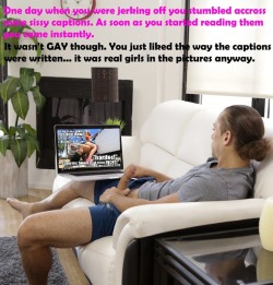 intersissycaptions: A Sissy Transformation This set of captions is a bit different from usual. Re-blog if you’d like to see more sissy captions like this and check out my blog to see some I’ve already made.    