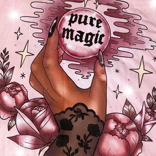 ✨pure magic✨custom design for @occult.ish on a lovely pastel pink tshirt you can get this tee +shop 