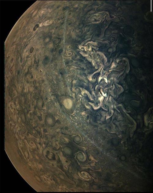 photos-of-space:Jupiter’s northern region reddit.com/r/spaceporn