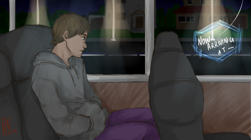 hachidraws:  Eren has been out on a solo job for weeks on end, and gets home a couple days early to find Jean asleep on the couch. (courtesy of Kenji from twitter earlier today) 