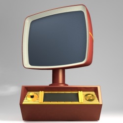 danism1:  Vintage TV set modeled in a 1950’s