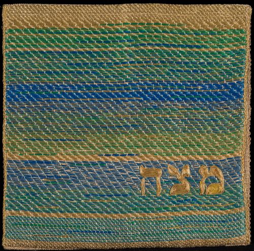 Matzah cover made by Annie Albers “Every Passover when the Cohens set their table for the traditiona