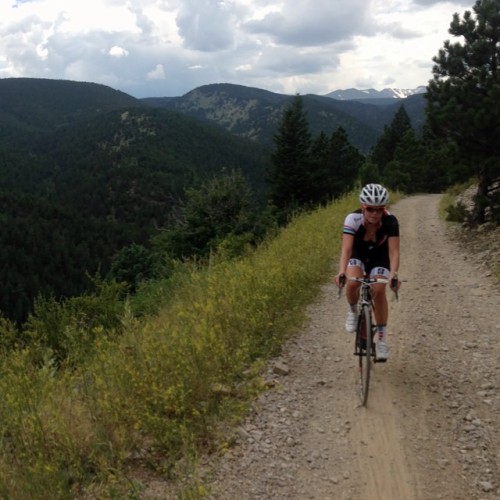 carolinebikes: Proof that I rode up Switzerland. 4 miles of climbing through rocks and sand while do