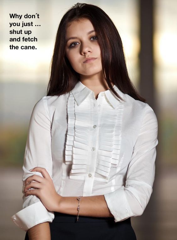 captioned-femdom-situations:just shut up