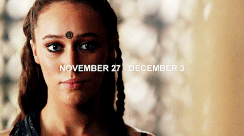 clexaappreciationweek: Welcome to Lexa Appreciation Week! From November 27 to December 3, we’l