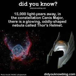 shockwaves-log:  did-you-kno:  15,000 light-years away, in the constellation Canis Major, there is a glowing, oddly-shaped nebula called Thor’s Helmet.  Source  I don’t know about you guys but it looks more to me like Shockwave’s head from Dark