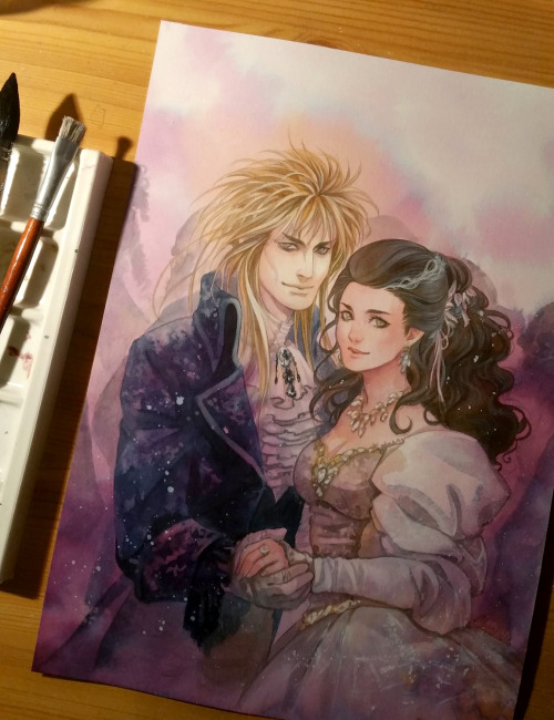 einfrost:A fanart commission of the movie “Labyrinth”, WIP and finished version.I miss p