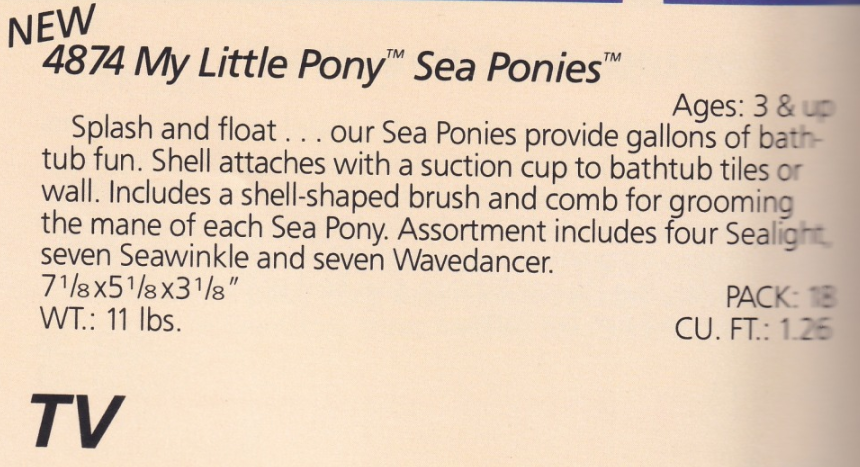 Heck Yeah, Pony Scans! — yanchagraffiti: Sea Ponies 1984 Hasbro Toy