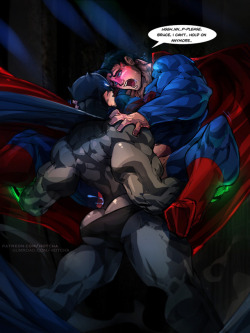 P2Ndcumming:  Hotchaworks:  Did Some Edits On An Old Piece.bruce And His Bitch, Supes.