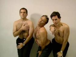 rubywhiterabbit:  thegingerpointofview:  kaitrokowski:  “Steve Carell, Jon Stewart and Stephen Colbert: How men would look if they had to pose in ads the way women are expected to.”  Yeah this definitely deserves a place on my blog  im so glad I woke