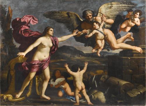 necspenecmetu:Giacinto Gimignani, Venus, Cupid, and Time, c. 1660s