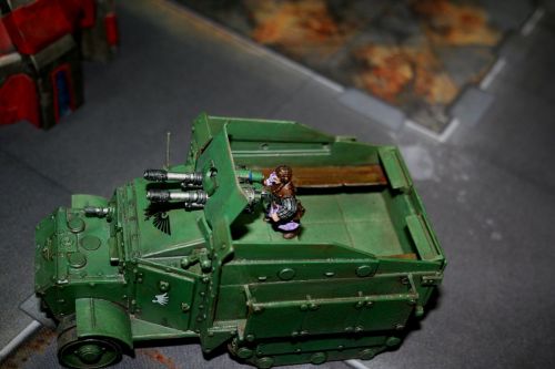 Thunderer Siege TankTaurox PrimeCarnadon Tank with full Multilaser loadoutHalftrack used as a standa