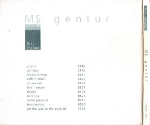 MS Gentur – First Chapter CDMs Gentur as a project only released two CDs over 8 years. But thi