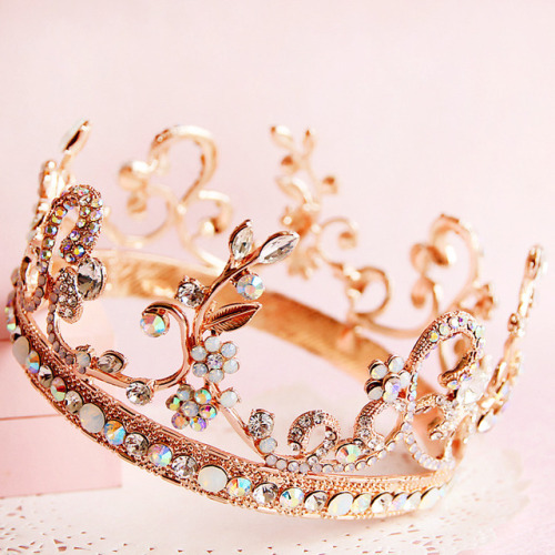 inkxlenses:Rose Gold Crystal Bridal Tiara | © Dower me