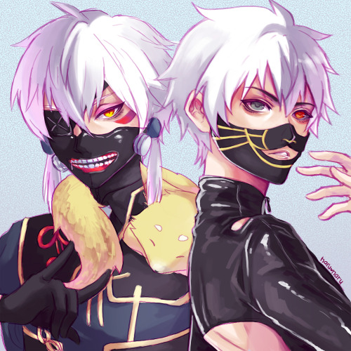 ruruharuru:A friend sorta requested I draw them with switched masks so wheeeeeeeeee