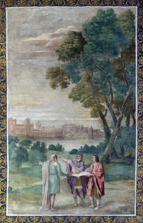 greekromangods:Apollo and Neptune advising Laomedon1616–1618Domenichino (1581–1641), and