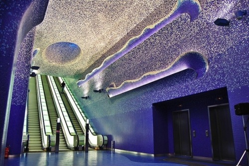 The Toledo Metro Station in Naples, Italy, designed by Oscar Tusquets Blanca.