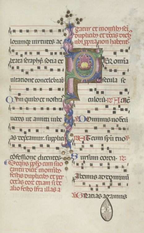 cma-medieval-art: Missale: Fol. 184: Foliage, Bartolommeo Caporali, 1469, Cleveland Museum of Art: M
