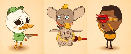 inspiringpieces:  Pop culture icons transformed into adorable charactures  Characters