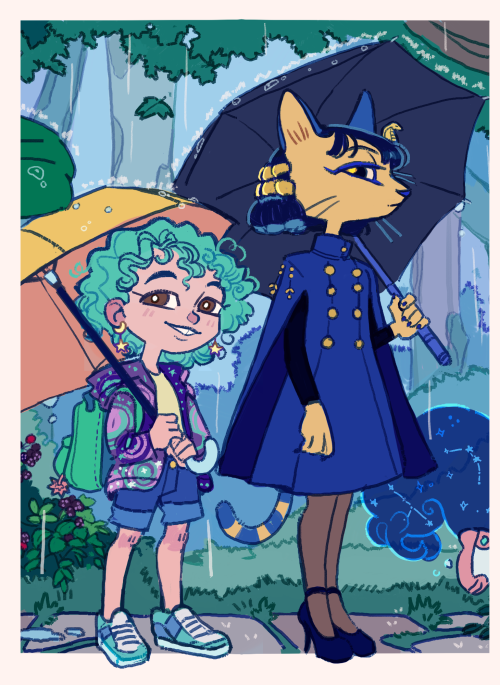 ️Commission for the amazing and wonderful @foleosinheritance !!Friends out in the rain —some more pr