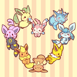 huiro:  I draw eevee’s family today &lt;3 