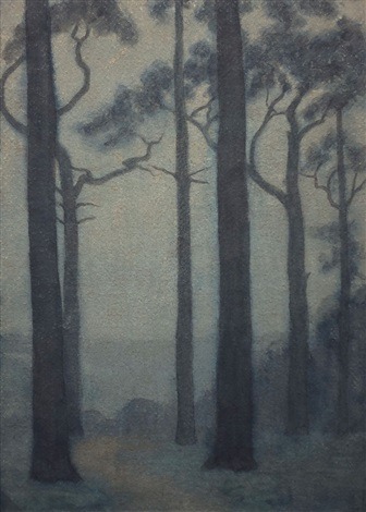 Thomas Buford Meteyard ‘Mist, Hampstead Heath, Night‘ 1908.(Source: artnet.com - Mark Murray Fine Pa