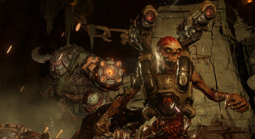 gamefreaksnz:   					Doom: New footage and screens from E3					id Software, the game studio that helped define the first-person  shooter genre, has a new interpretation of its classic demon-filled  action game in the works.Catch the new E3 footage here.