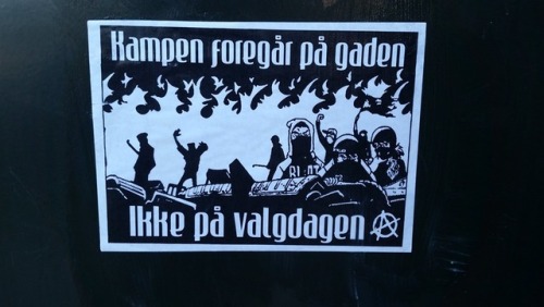 Some anarchist, anti-electoral posters seen in Copenhagen, Denmark