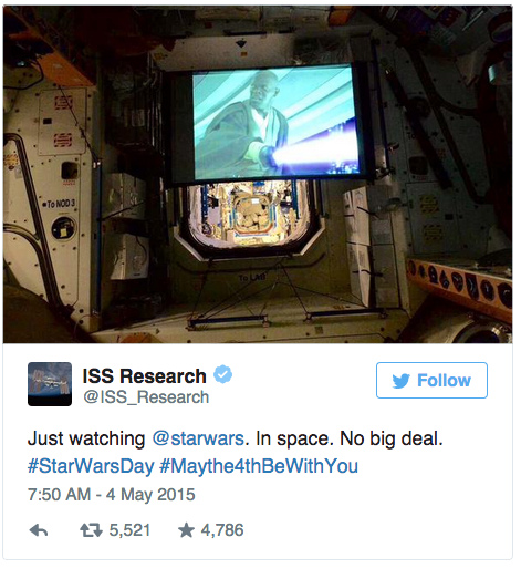 salon:  The International Space Station had the best Star Wars Day ever
