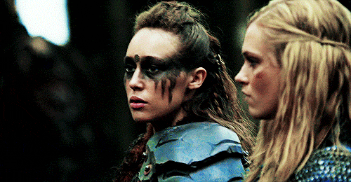 tinakris:  Clarke was gone for like two minutes and then Lexa sent Indra to go find
