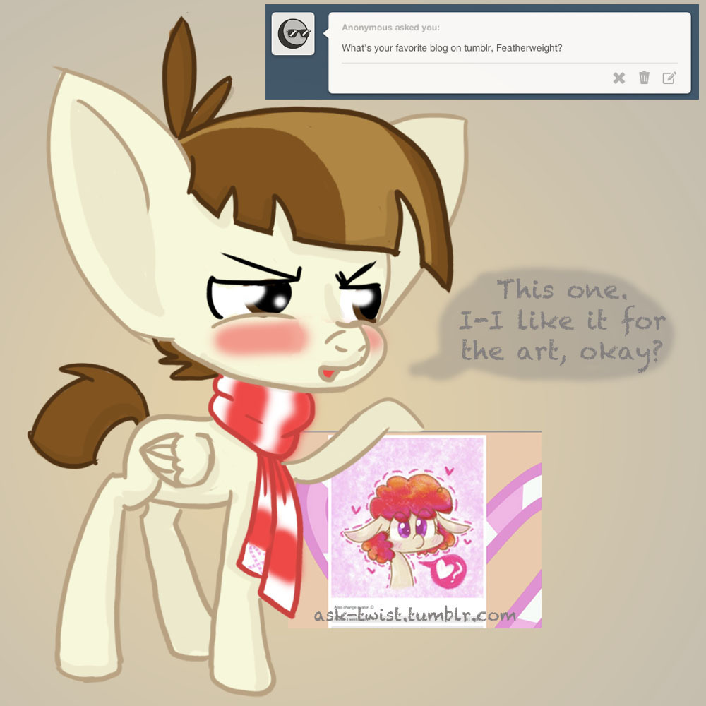 featherweightresponds:  Question #17 I really like the cute pon- I-I mean!  The
