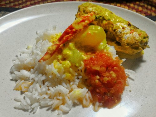 Nasi berlauk breakfast today…. Homemade