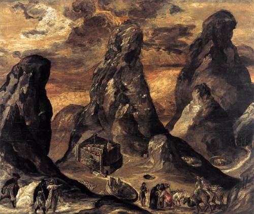 artist-elgreco: Mount Sinai, 1570, El GrecoSize: 47x41 cmMedium: panel, tempera