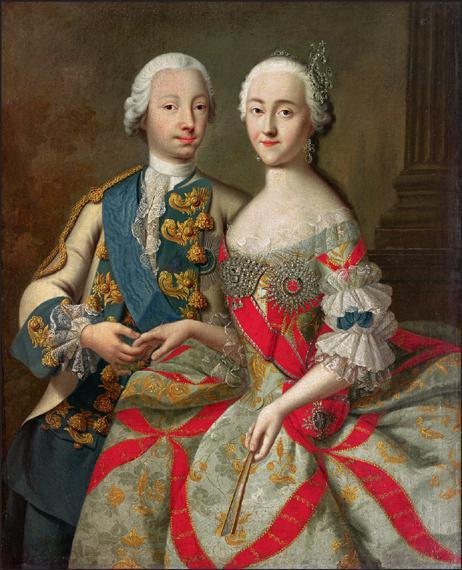 Peter III and Catherine the Great by Georg Christoph Grooth, 1745