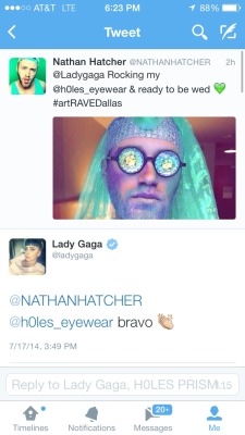 cultofgaga:  LADY GAGA FUCKING TWEETED ME