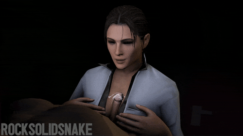 rocksolidsnake:  Poll Winner - Naomi Hunter MP4/GIF Been wanting to do a tit-job for a while now, but couldn’t figure out how or who i wanted to do it with. And the poll decided Naomi would be the one. I also got my first Patreon supporter yesterday!