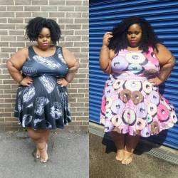 dharma-swan:  ucantwearthat:  When you’re super fat and covered in food 💕💕💕🍔🍩 these are my latest two @cowcow dresses. I am obsessed! They now do up to a size 5x and they fit me a lot better than the 3x. I love burgers 🍔 so absolutely