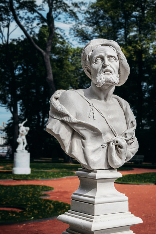 Marble busts of the ancient philosophers in The Summer Graden, St. Petersburg, Russia1. Aristotle “T