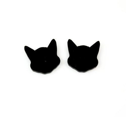 Acrylic Silhouette Cat Face Earrings cat jewelry