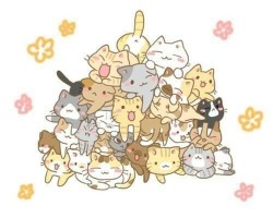 omgkawaiibaka:  kinky-little-kitty-kat:  KITTY PILE  it’s a Meowtain 