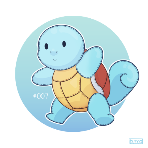 #007 - Squirtle! Finished the Kanto starters, but I’m not sure which one I’ll draw 