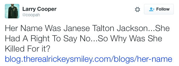 dynastylnoire:  micdotcom:  Janese Talton-Jackson was killed because she said noAt