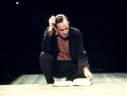 liberacesgreatesthits:Ingmar Bergman, on stage, during rehearsals for his production of Ibsen’s Ghos