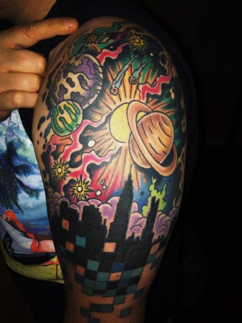 tattoosnyc:  Galaxy with Taylor bristow@ chariot tattoos http://ift.tt/1JD2mbm 